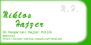 miklos hajzer business card